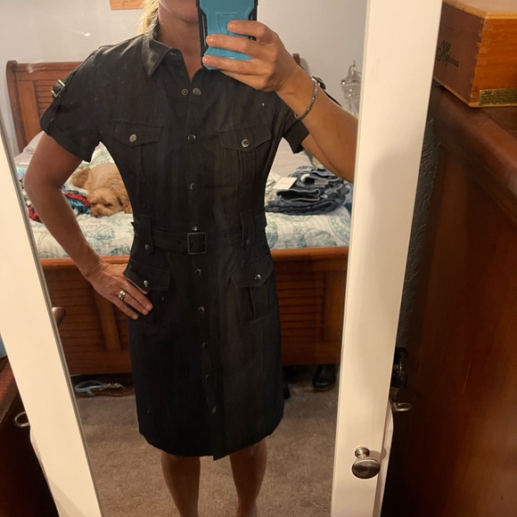 Calvin Klein Dark Denim Dress - Picture 1 of 5